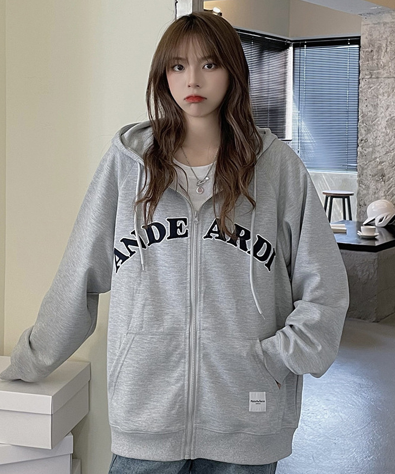 【 DEVICE select 】オーバーサイズ ロゴフーディーパーカー メンズ レディース ユニセックス TA455P