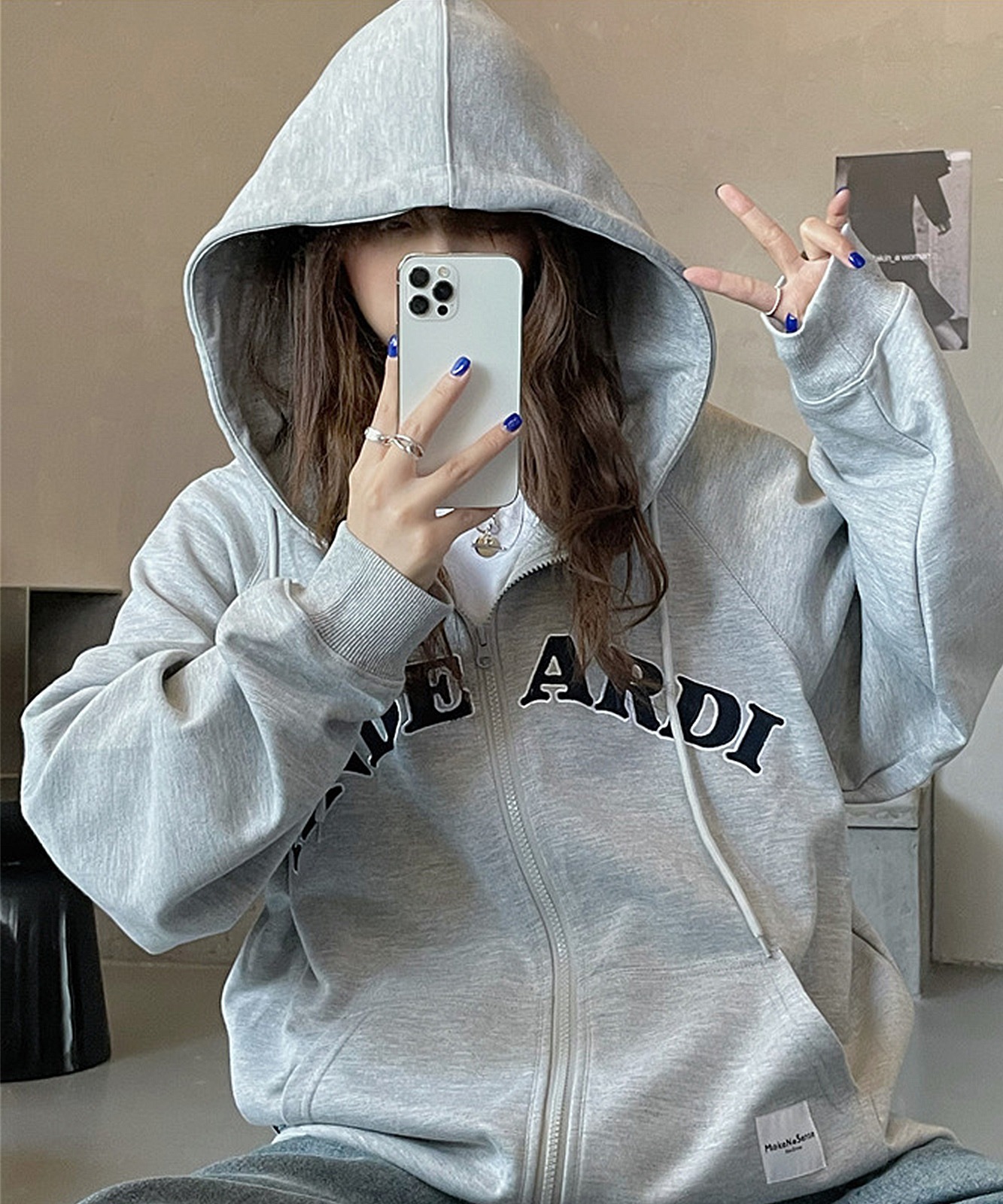 【 DEVICE select 】オーバーサイズ ロゴフーディーパーカー メンズ レディース ユニセックス TA455P