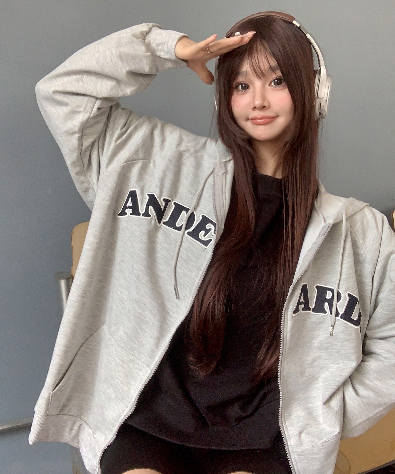 【 DEVICE select 】オーバーサイズ ロゴフーディーパーカー メンズ レディース ユニセックス TA455P