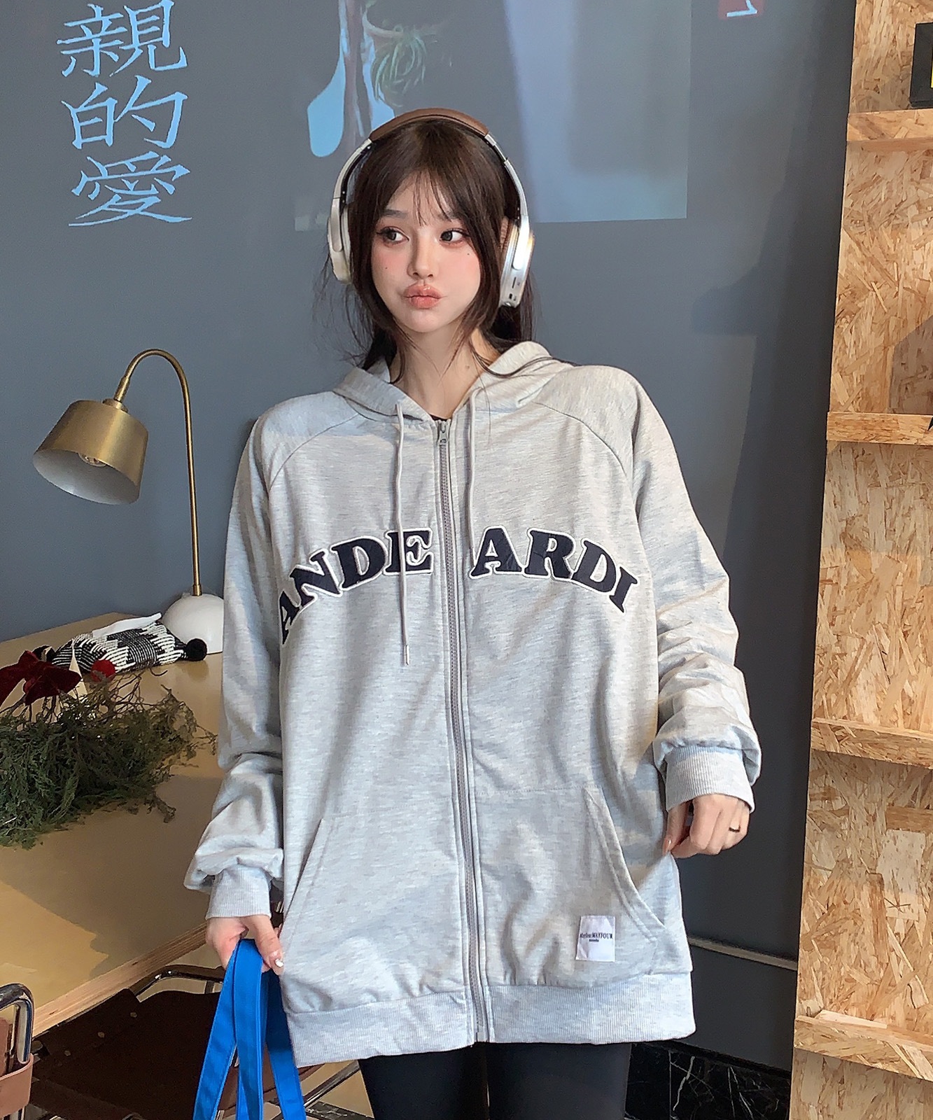 【 DEVICE select 】オーバーサイズ ロゴフーディーパーカー メンズ レディース ユニセックス TA455P