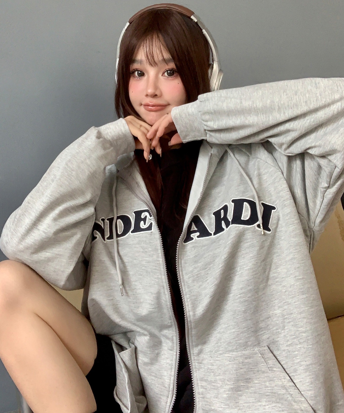 DEVICE select 】オーバーサイズ ロゴフーディーパーカー メンズ