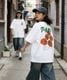 【 DEVICE select 】 トマトグラフィック バックプリント ビッグシルエット Tシャツ 半袖 メンズ レディース ユニセックス TA1718T