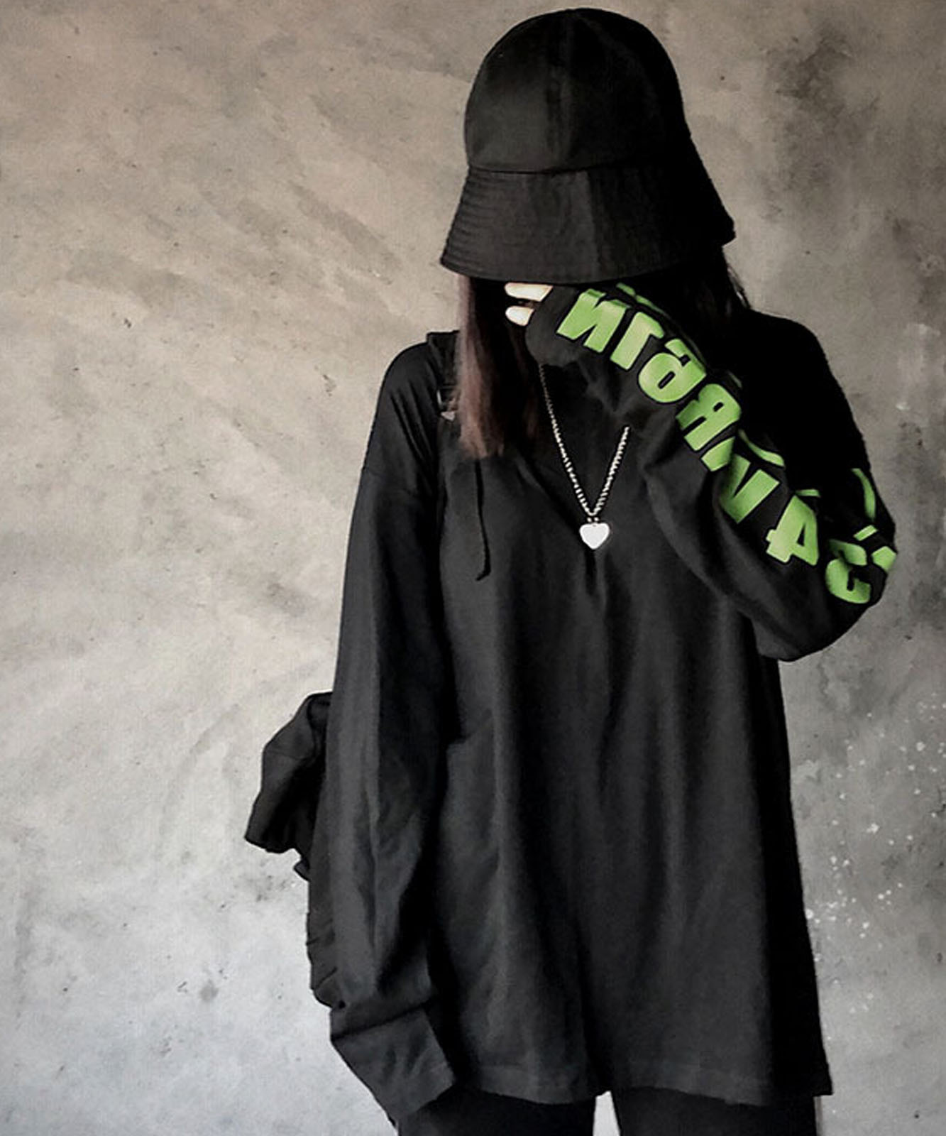 TEN ON ロンT BLACK L DEVICE select ストリート 袖プリント ロンT メンズ レディース