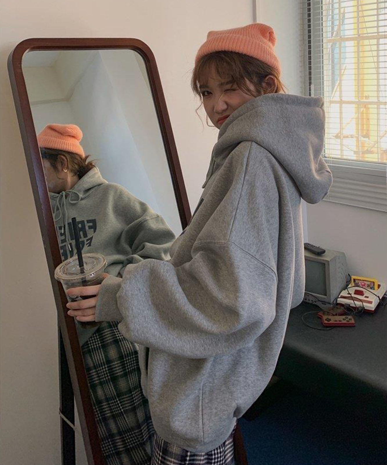 DEVICE select ビックシルエット プリントロゴ パーカー スウェット メンズ レディース ユニセックス