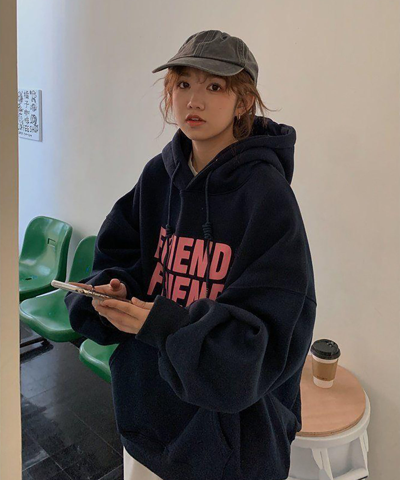 DEVICE select ビックシルエット プリントロゴ パーカー スウェット メンズ レディース ユニセックス