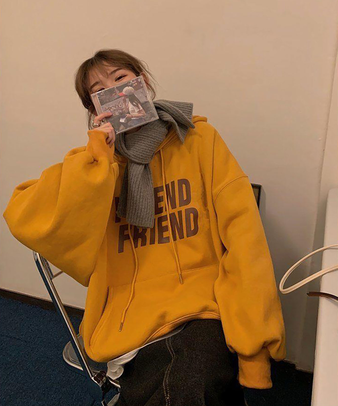 DEVICE select ビックシルエット プリントロゴ パーカー スウェット メンズ レディース ユニセックス