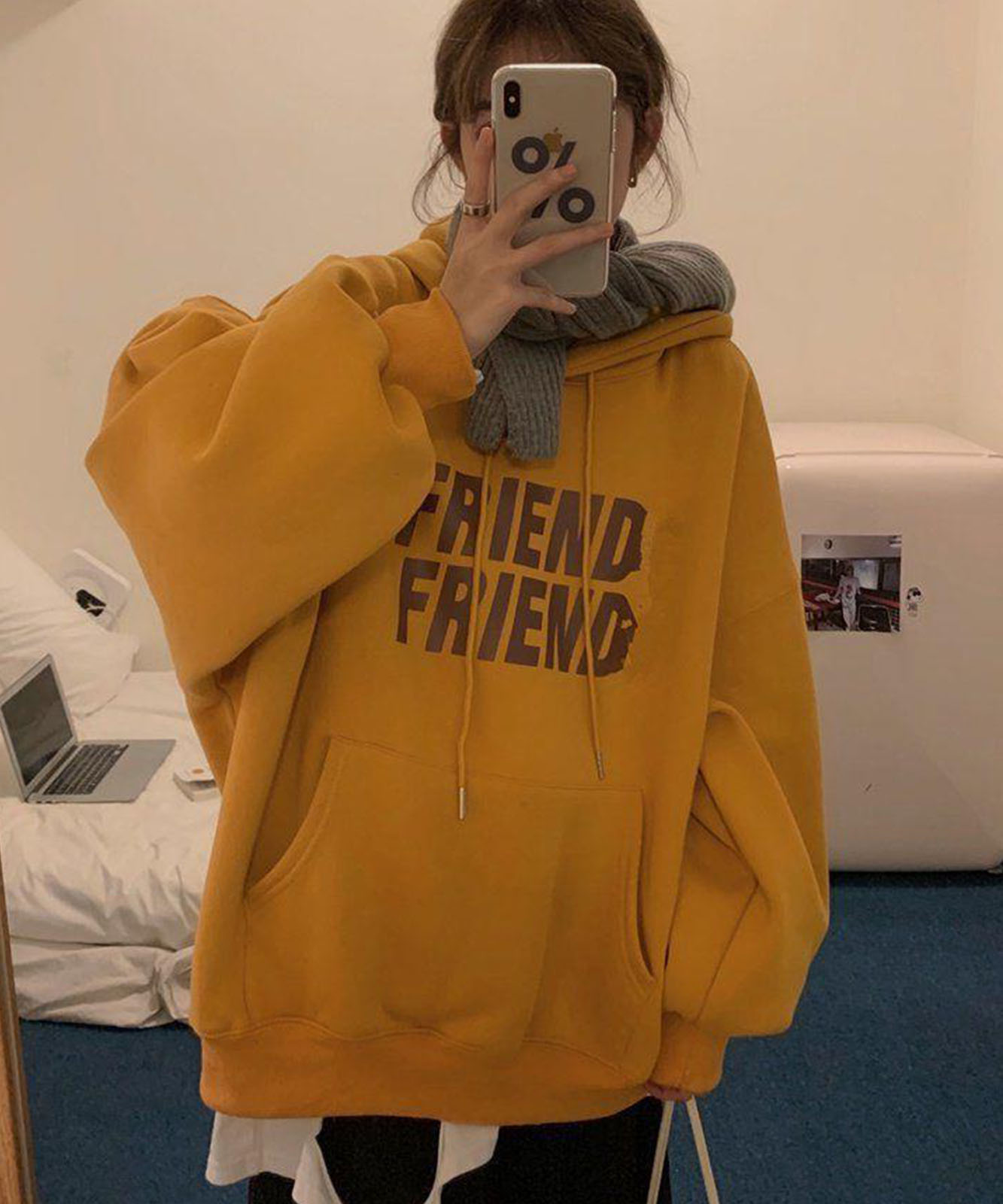 DEVICE select ビックシルエット プリントロゴ パーカー スウェット メンズ レディース ユニセックス