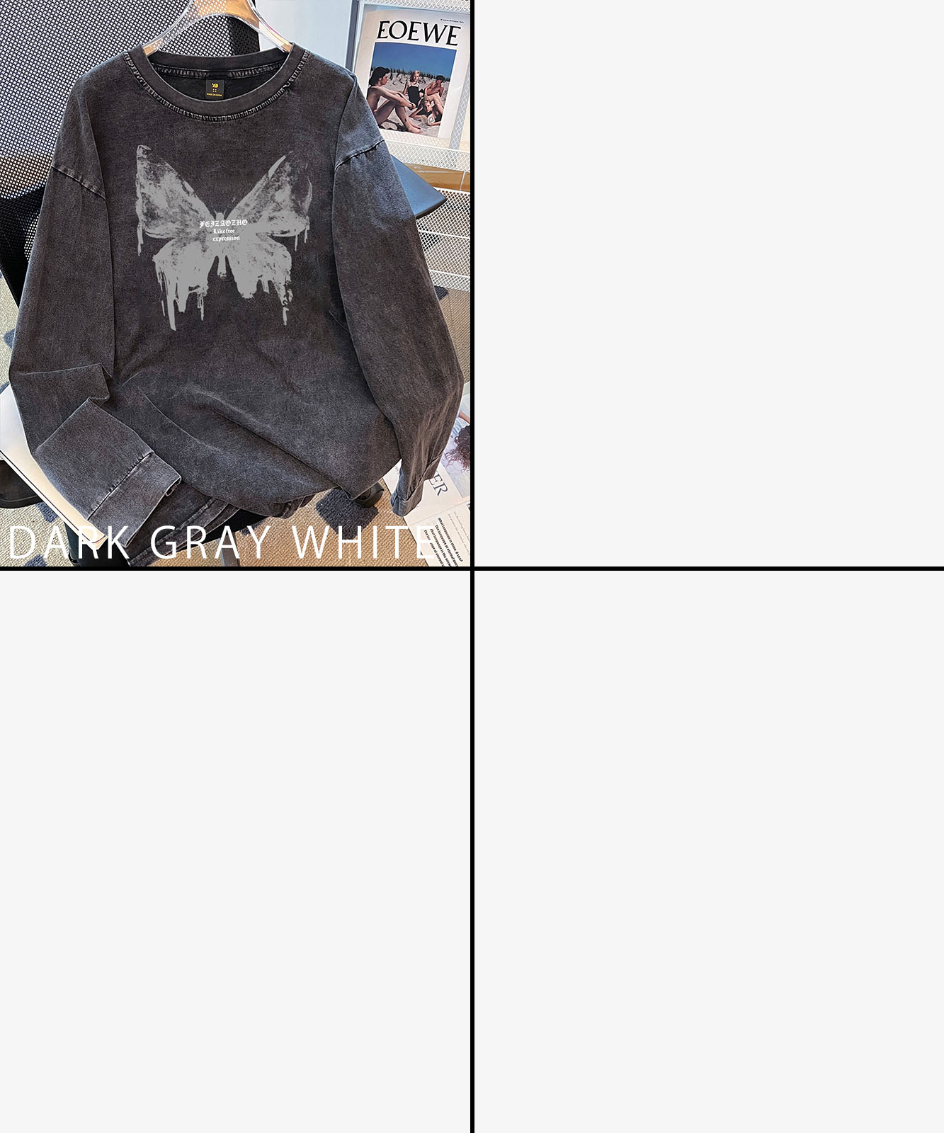 DEVICE select ジャンキープリント ピグメント ロンT 古着風 ロングスリーブTシャツ メンズ レディース 秋服