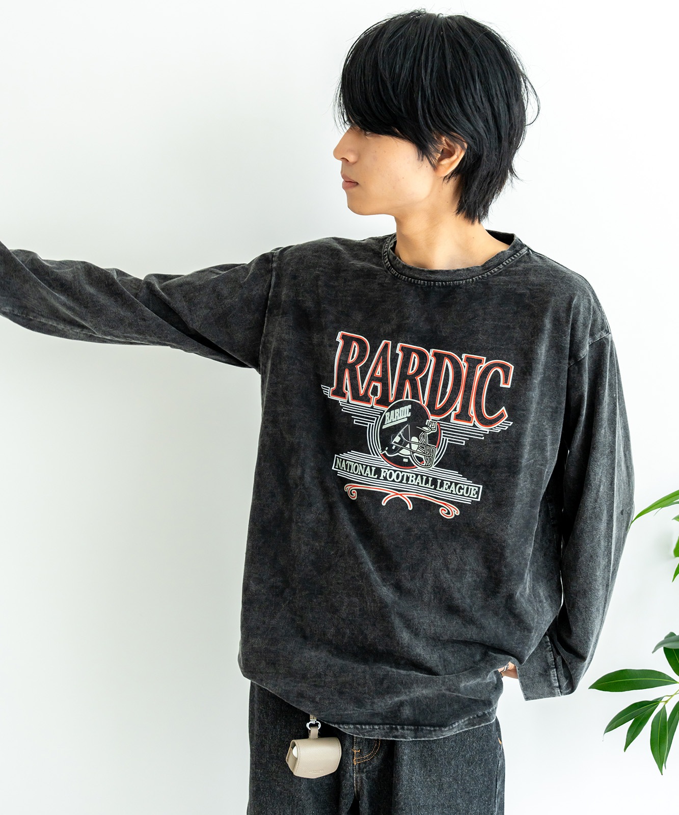 DEVICE select ジャンキープリント ピグメント ロンT 古着風 ロングスリーブTシャツ メンズ レディース 秋服