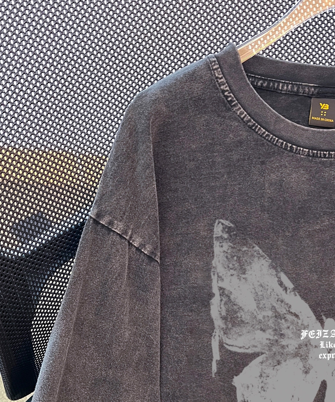 DEVICE select ジャンキープリント ピグメント ロンT 古着風 ロングスリーブTシャツ メンズ レディース 秋服