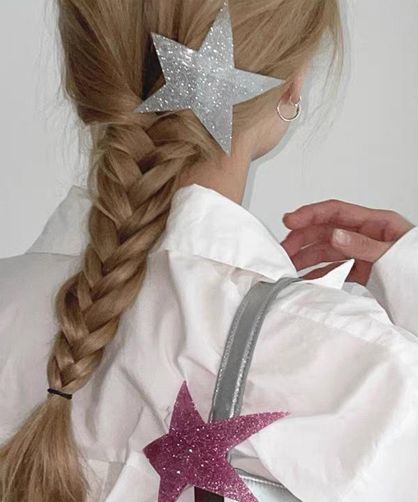 【 DEVICE select 】 ヘアクリップ 星型 大きめ スター ラメ ヘアアクセサリー Y2K 韓国 メンズ レディース ユニセックス TA1719F