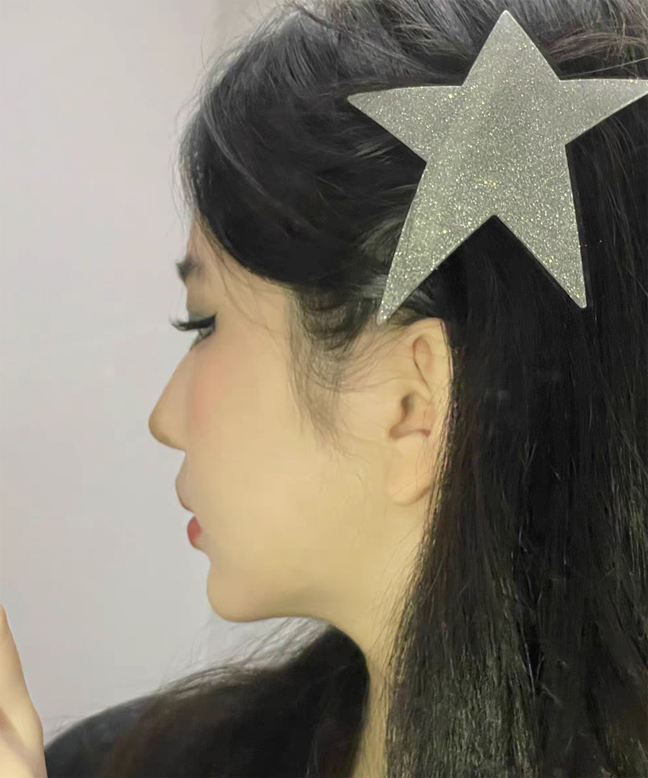 【 DEVICE select 】 ヘアクリップ 星型 大きめ スター ラメ ヘアアクセサリー Y2K 韓国 メンズ レディース ユニセックス TA1719F