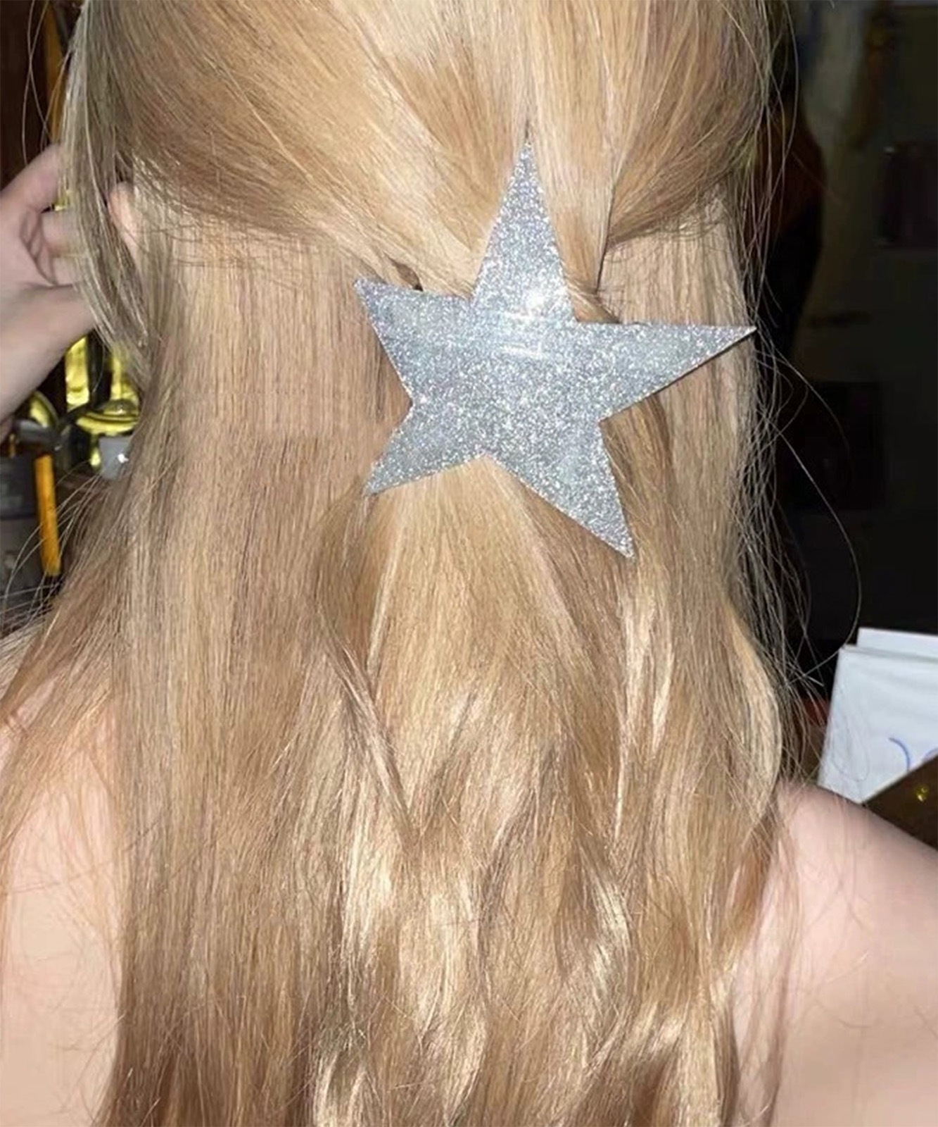 【 DEVICE select 】 ヘアクリップ 星型 大きめ スター ラメ ヘアアクセサリー Y2K 韓国 メンズ レディース ユニセックス TA1719F