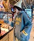 DEVICE select 韓国風ビッグシルエット カレッジロゴ ルーズパーカー メンズ レディース