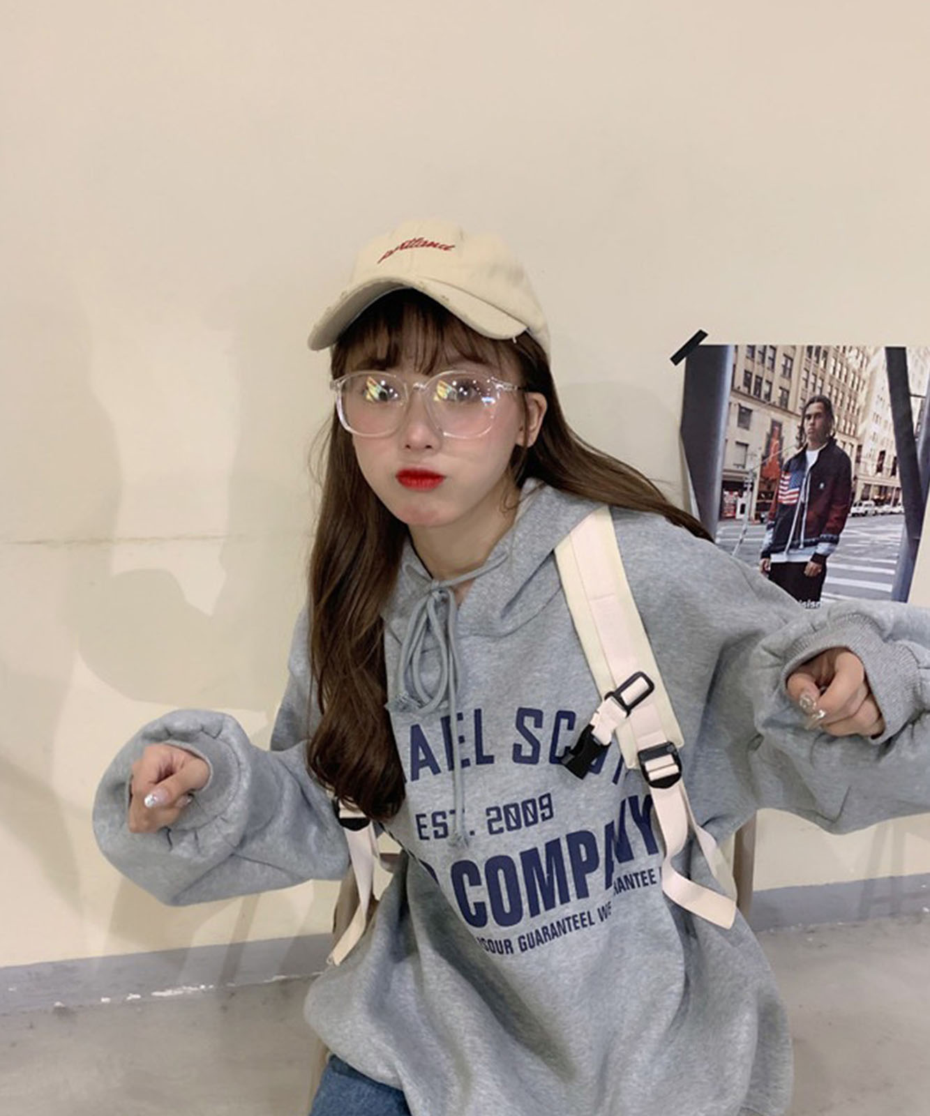 DEVICE select フリースオーバーサイズ カレッジロゴルーズパーカー メンズ レディース