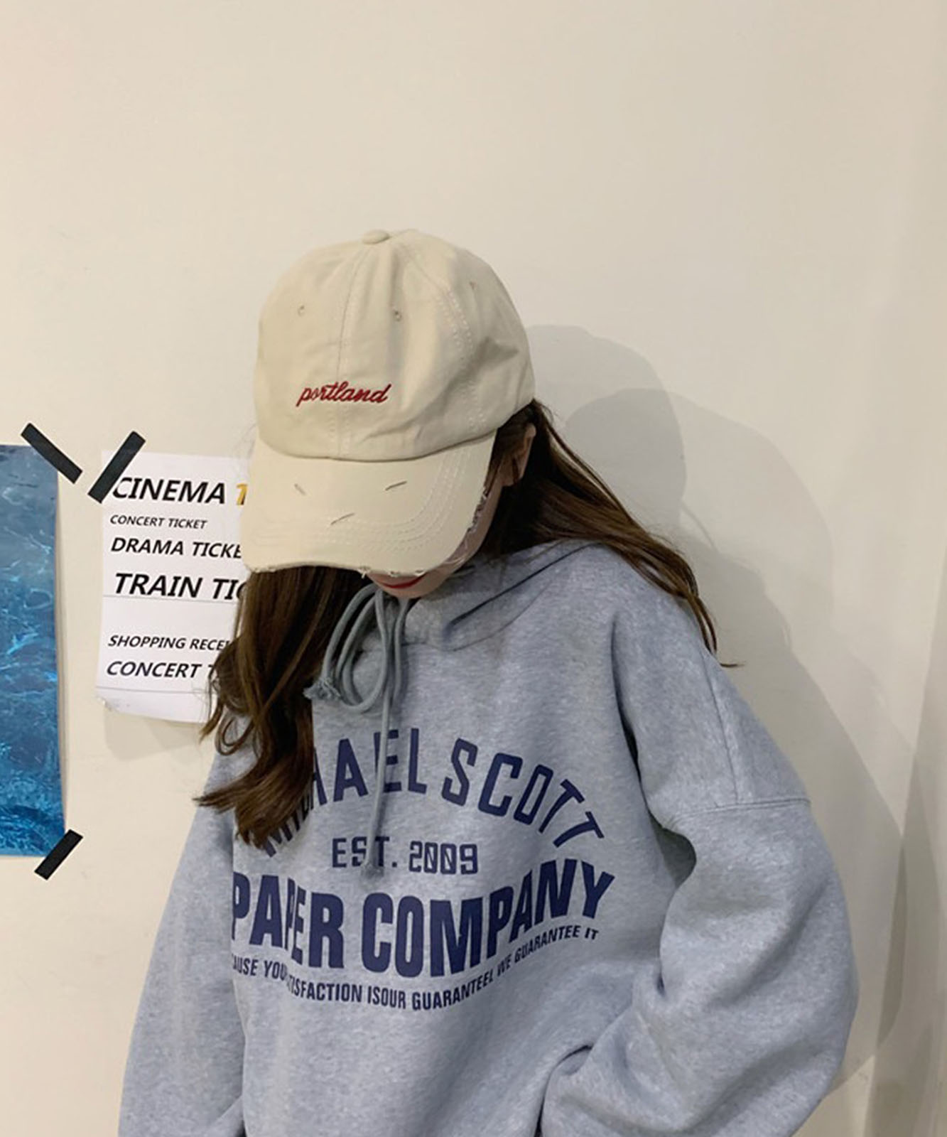 DEVICE select フリースオーバーサイズ カレッジロゴルーズパーカー メンズ レディース