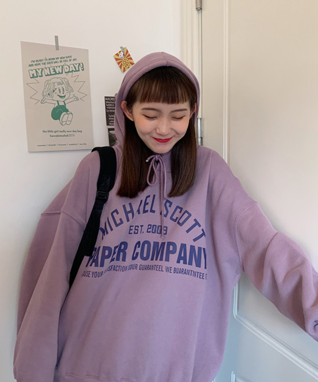 DEVICE select フリースオーバーサイズ カレッジロゴルーズパーカー メンズ レディース