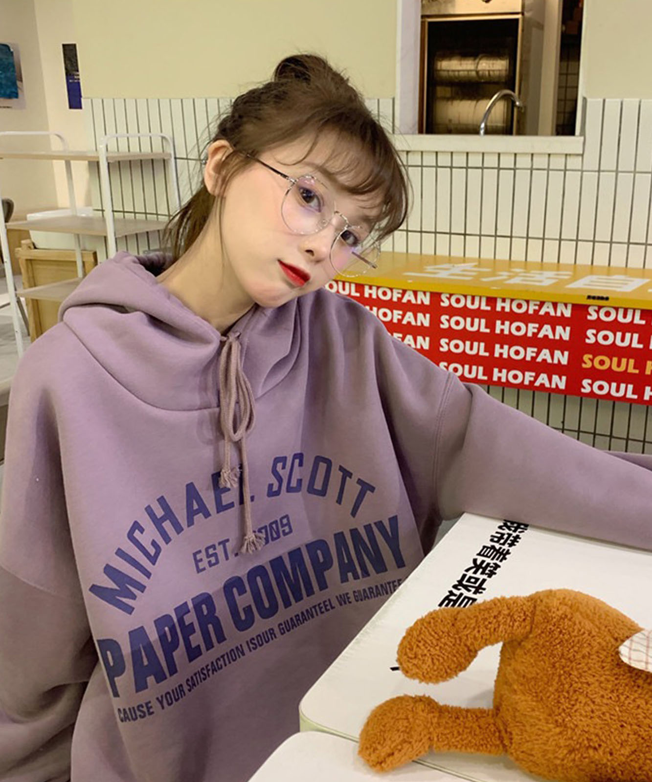 DEVICE select フリースオーバーサイズ カレッジロゴルーズパーカー メンズ レディース