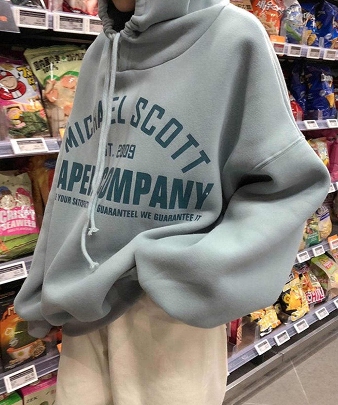 DEVICE select フリースオーバーサイズ カレッジロゴルーズパーカー メンズ レディース