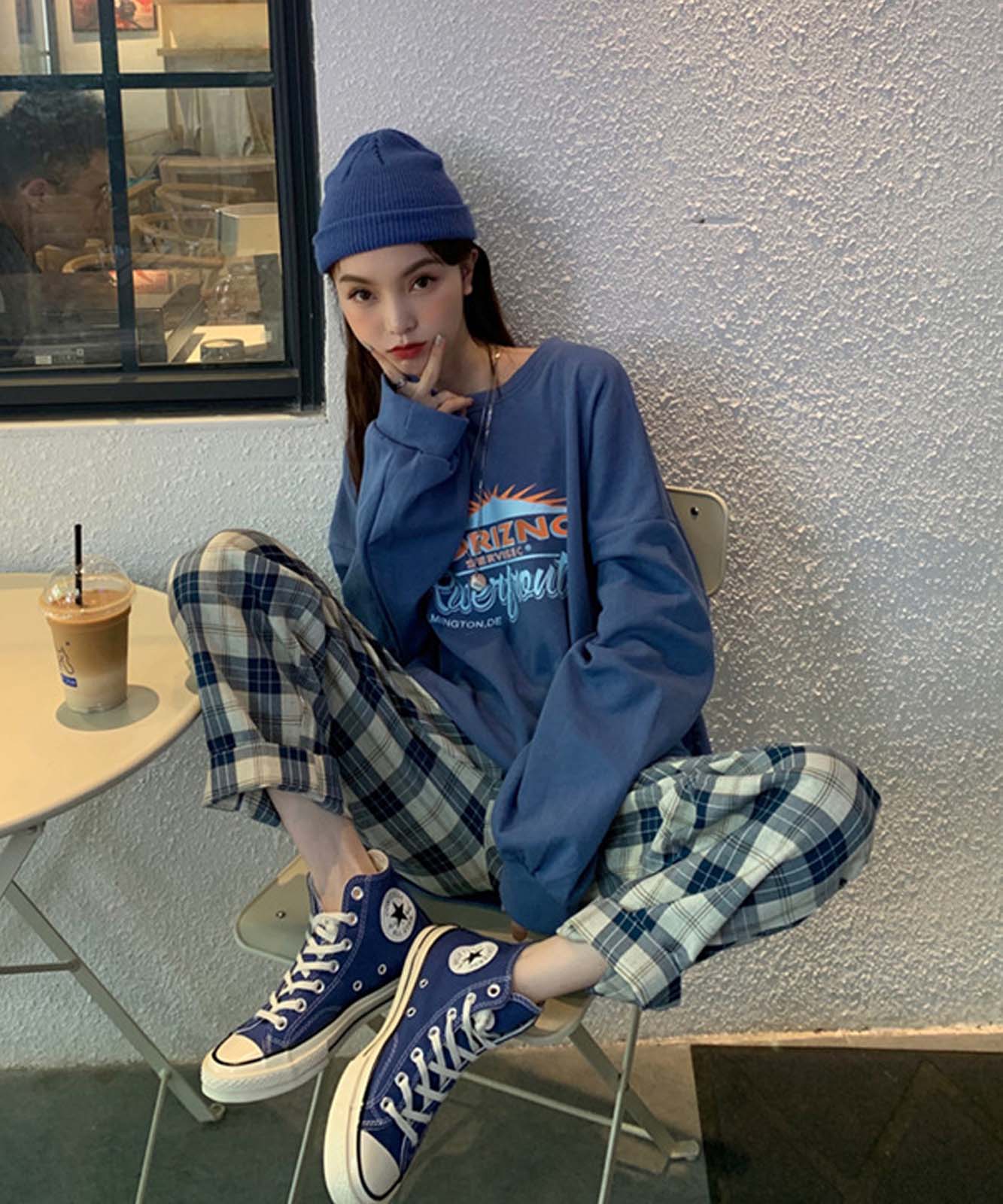 DEVICE select カレッジロゴスタイル オーバーサイズスウェットトレーナー メンズ レディース