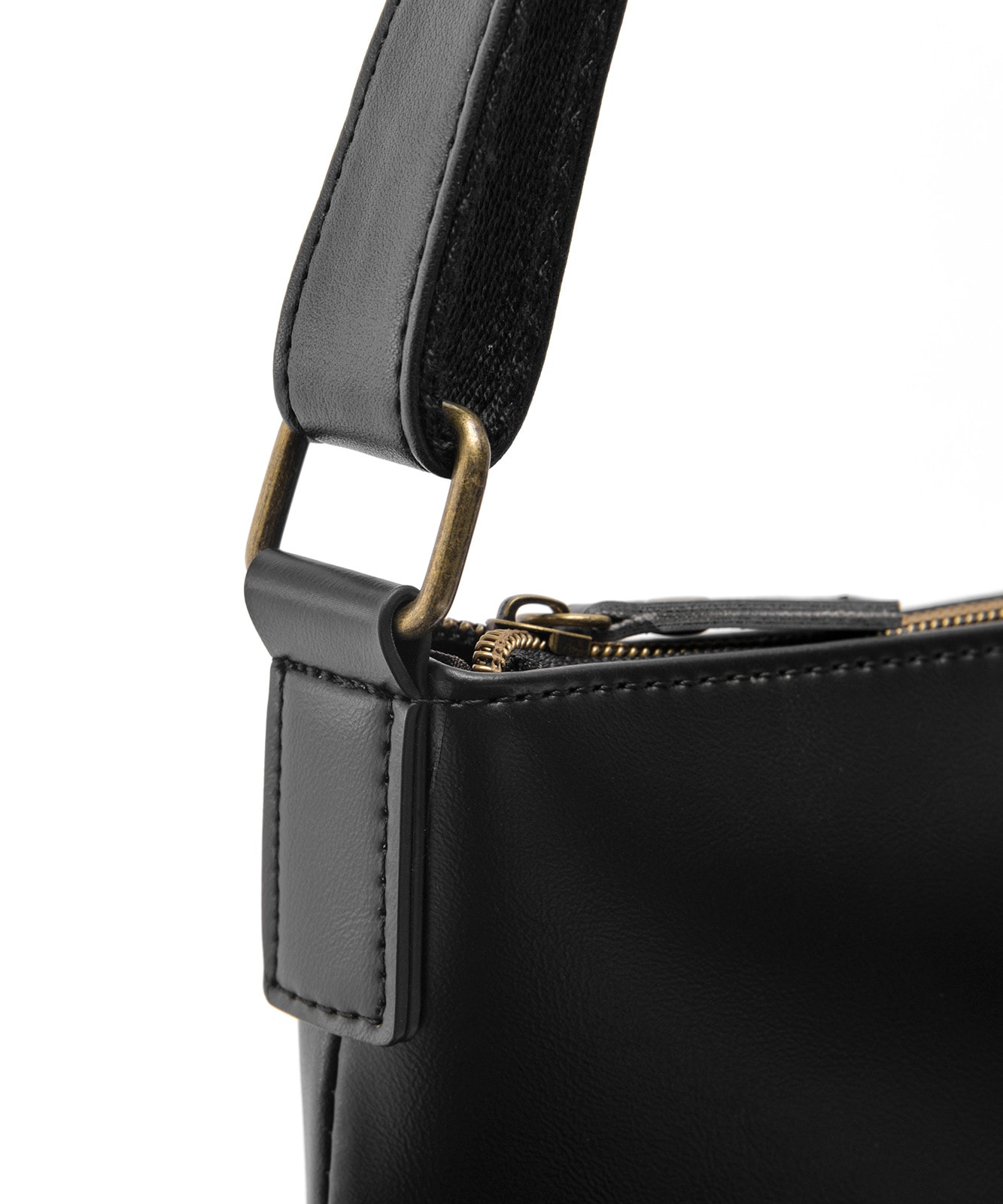 DEVICE フェイクレザー ゴールドカラー ショルダーバッグ