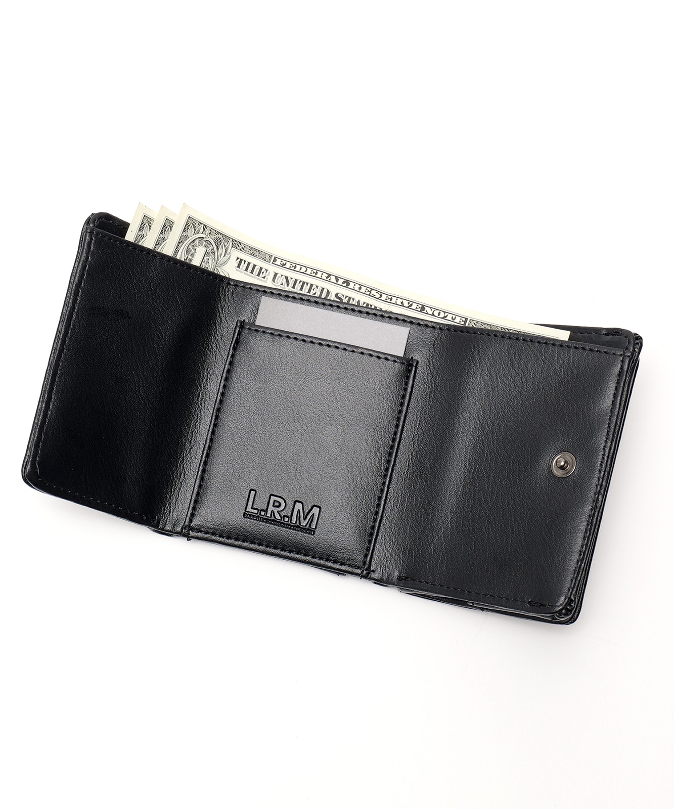 L.R.M フェイクレザー コンパクト財布 合皮 メンズ レディース