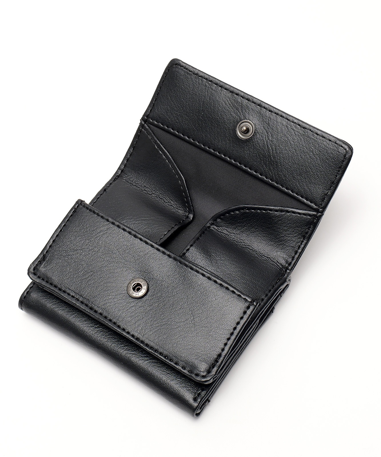 L.R.M フェイクレザー コンパクト財布 合皮 メンズ レディース