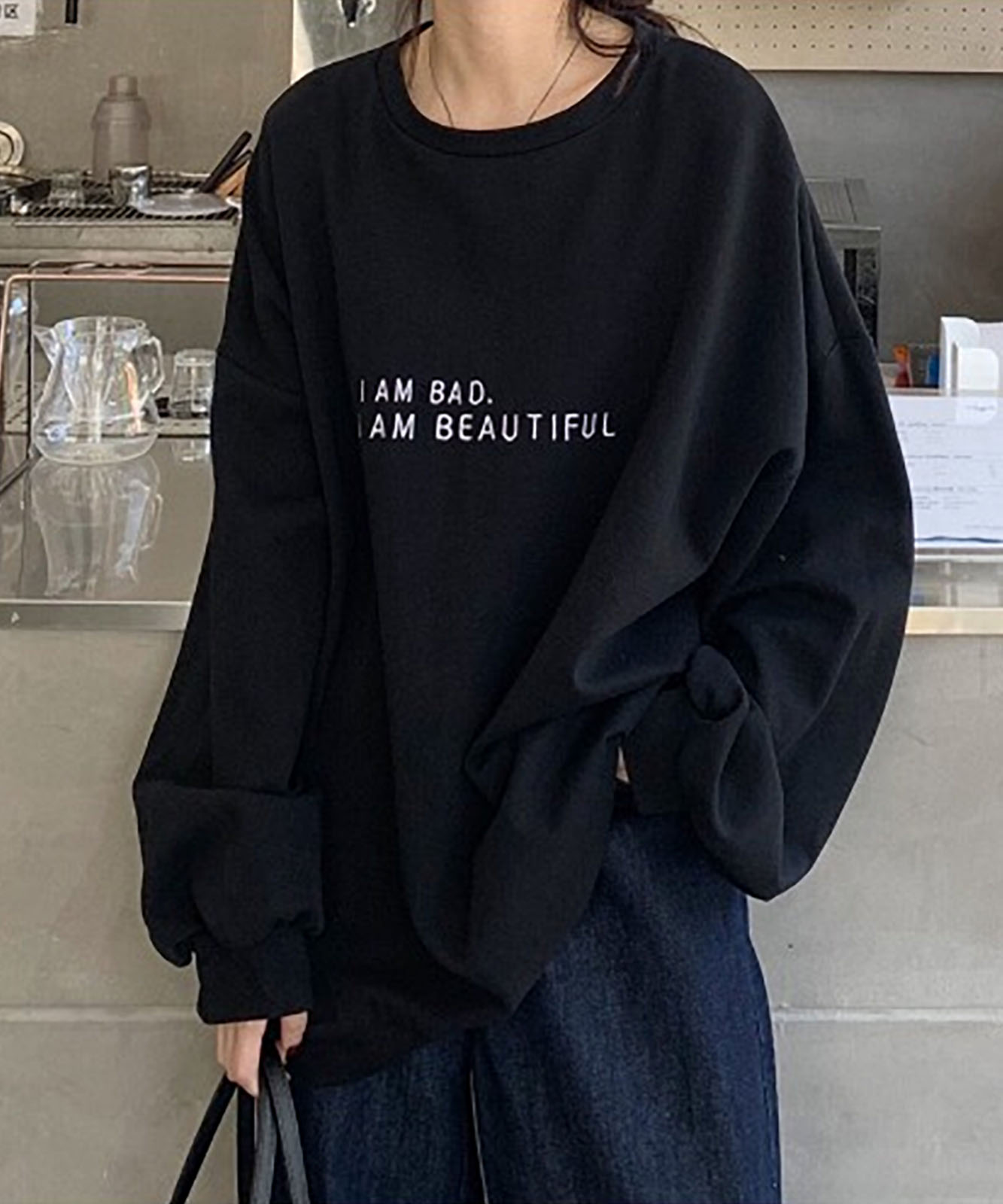 DEVICE select 韓国風 ドロップショルダー トレーナー メンズ レディース