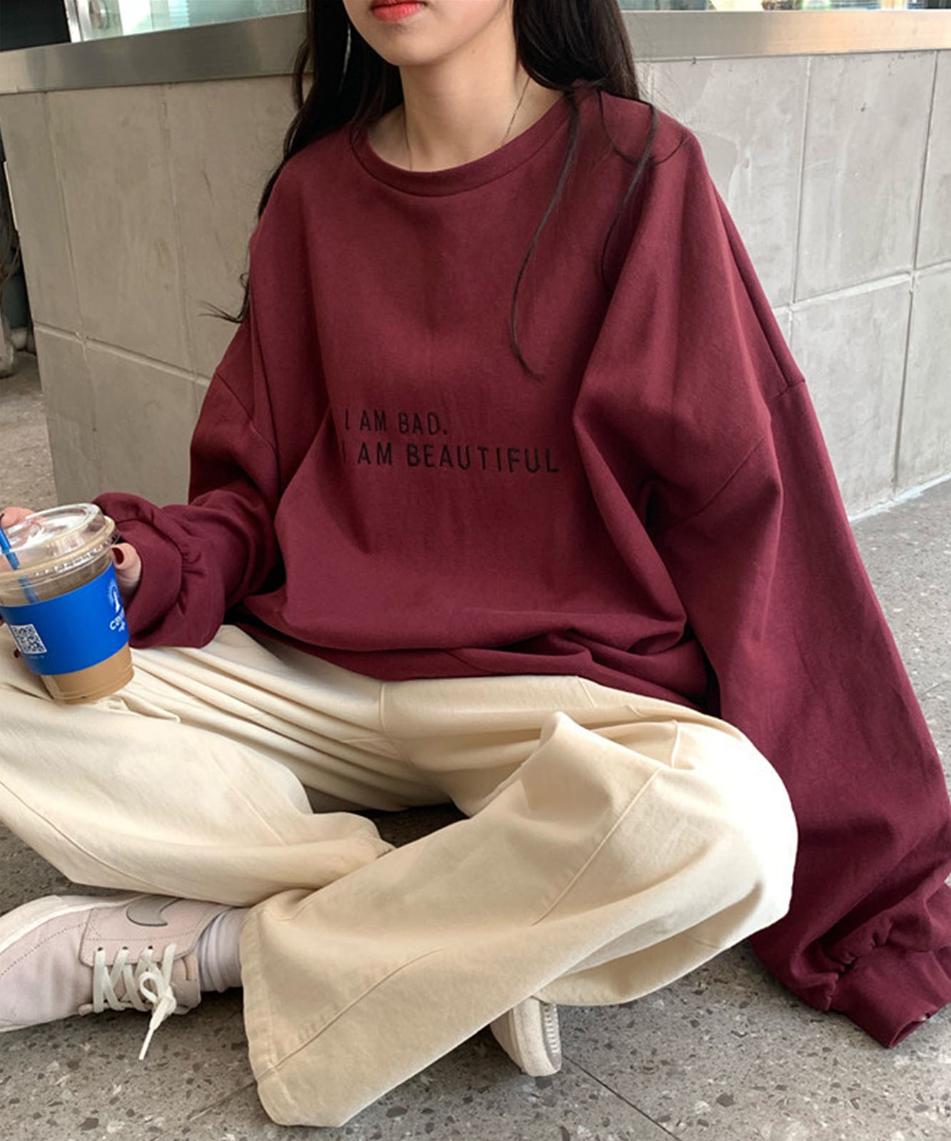 DEVICE select 韓国風 ドロップショルダー トレーナー メンズ レディース