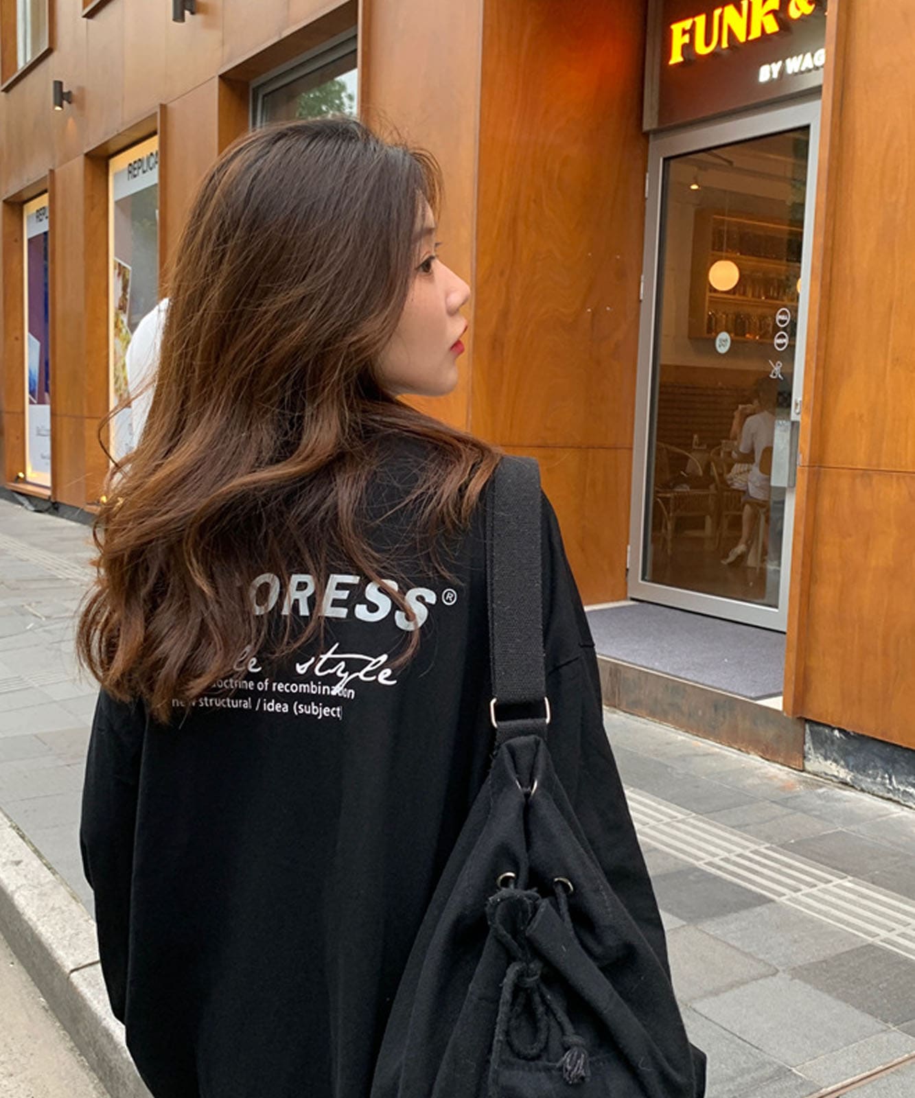 DEVICE select 英字プリント ビッグサイズロンT メンズ レディース