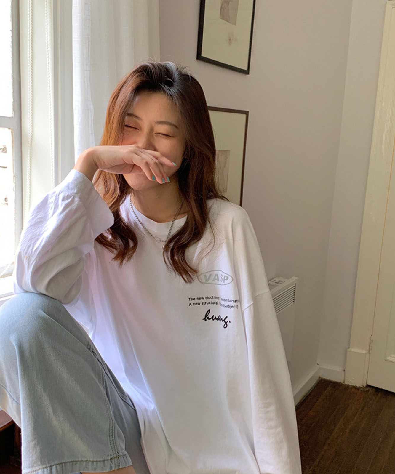 DEVICE select 英字プリント ビッグサイズロンT メンズ レディース