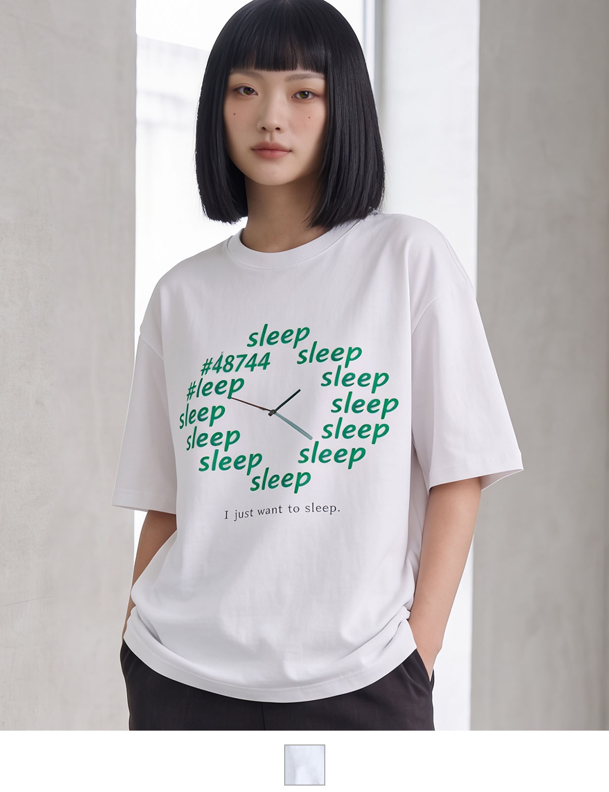 【 DEVICE select 】 SLEEP グラフィック プリント Tシャツ 半袖 オーバーサイズ ビッグシルエット 韓国 ストリート メンズ レディース ユニセックス TA1722T