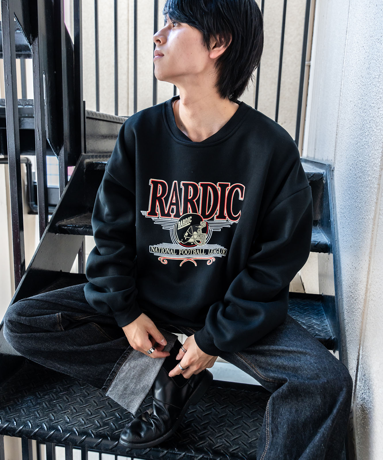 DEVICE select オーバーサイズ アメリカンヴィンテージストリート スウェット トレーナー メンズ レディース 秋服 冬服