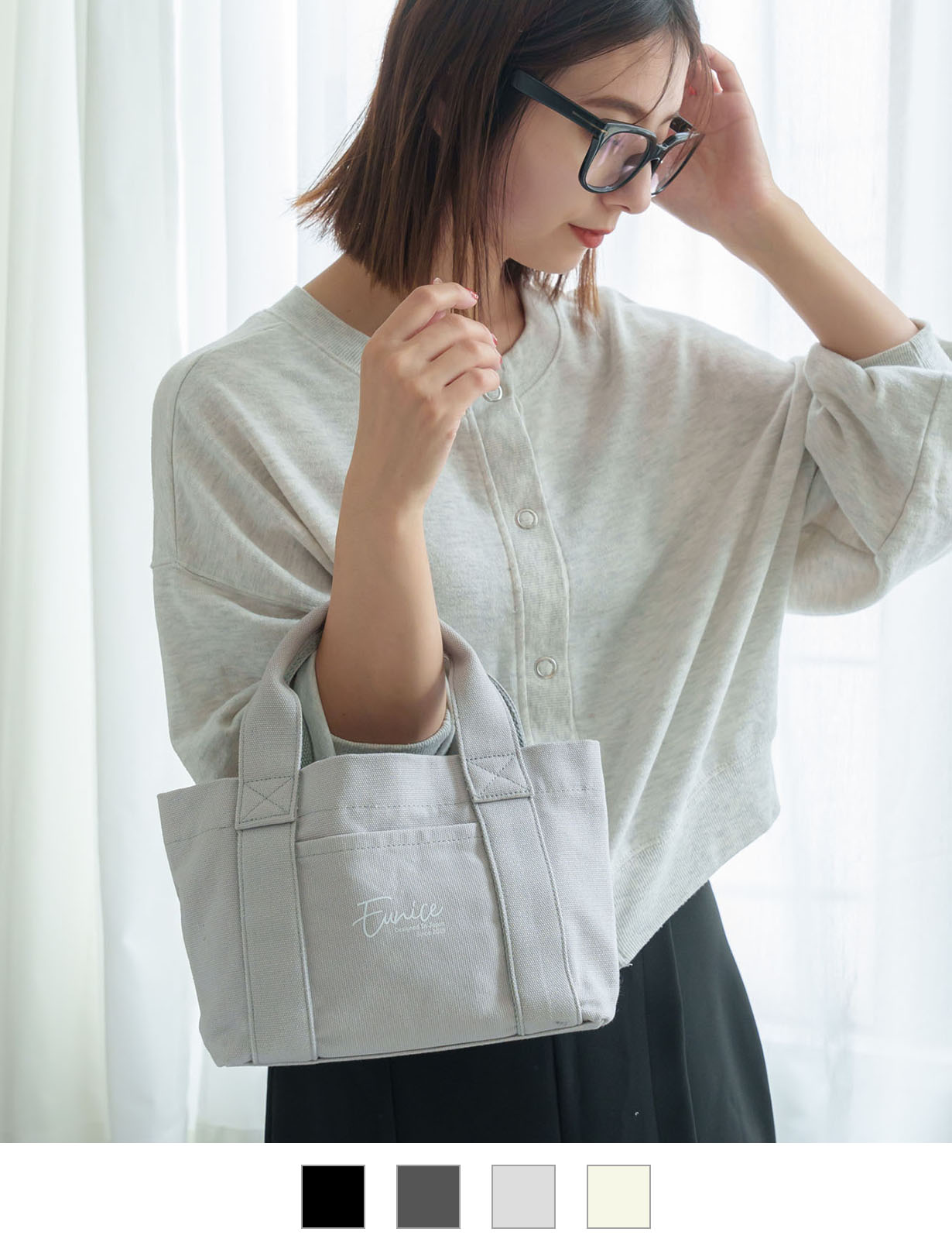 【DEVICE】 キャンバスミニトートバッグ メンズ レディース ユニセックス おしゃれ 大容量 軽量 通学 通勤 韓国ストリート EUBA0001