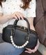 【 REAIMER 】 パールチャーム付き 2WAY ミニボストン ショルダーバッグ レディース ハンドバッグ 斜めがけ セレモニー オケージョン MBG26056
