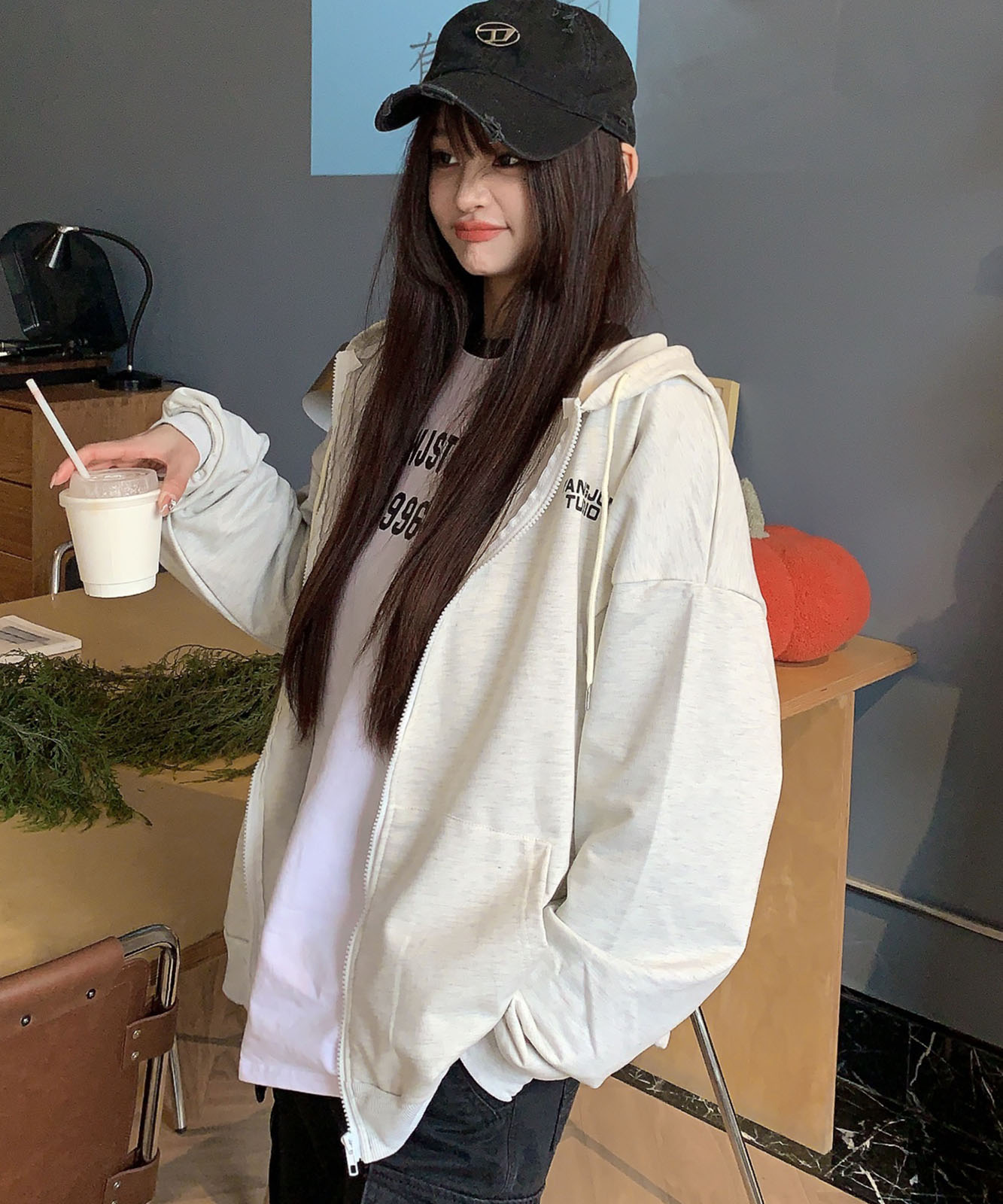 DEVICE select オーバーシルエット シンプルパーカー メンズ レディース