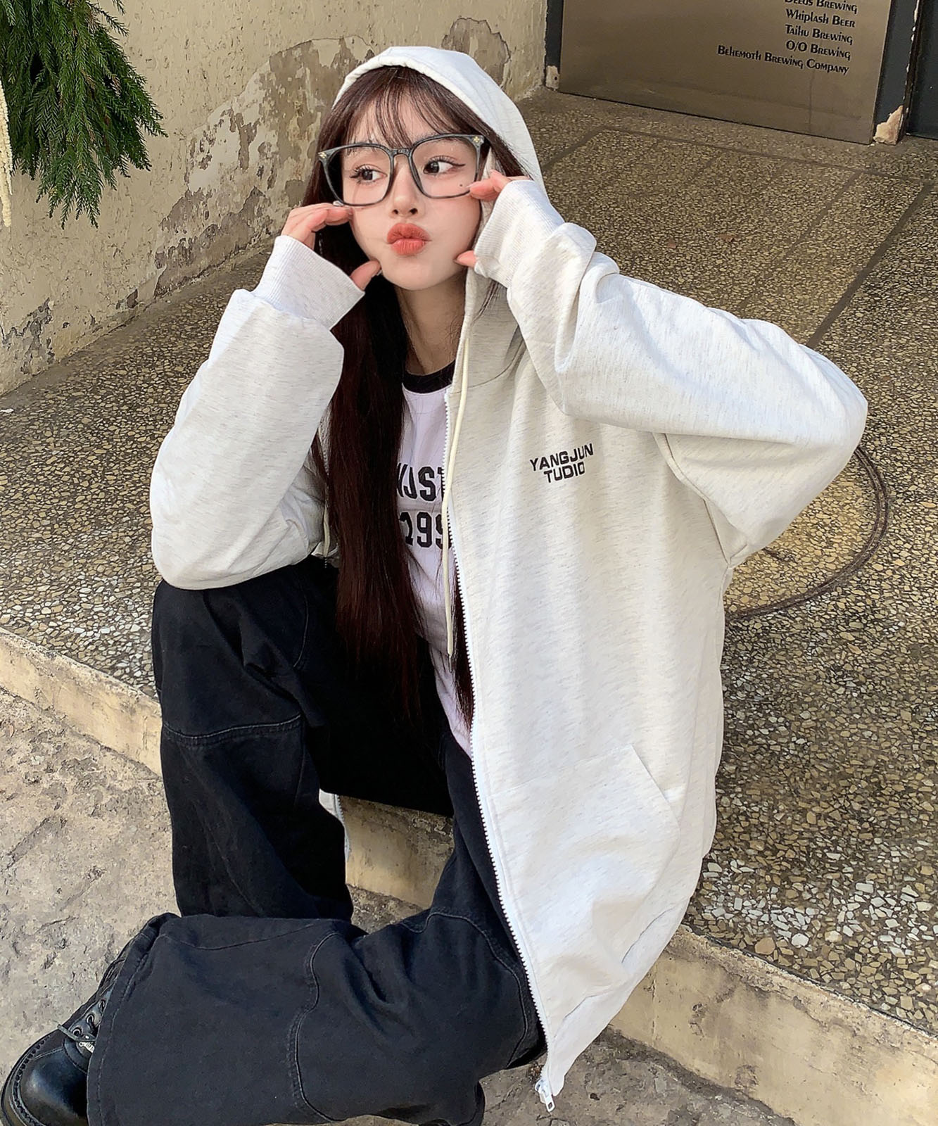 DEVICE select オーバーシルエット シンプルパーカー メンズ レディース