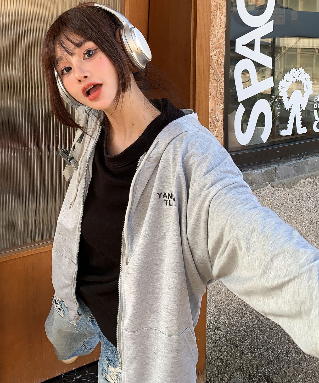 DEVICE select オーバーシルエット シンプルパーカー メンズ レディース