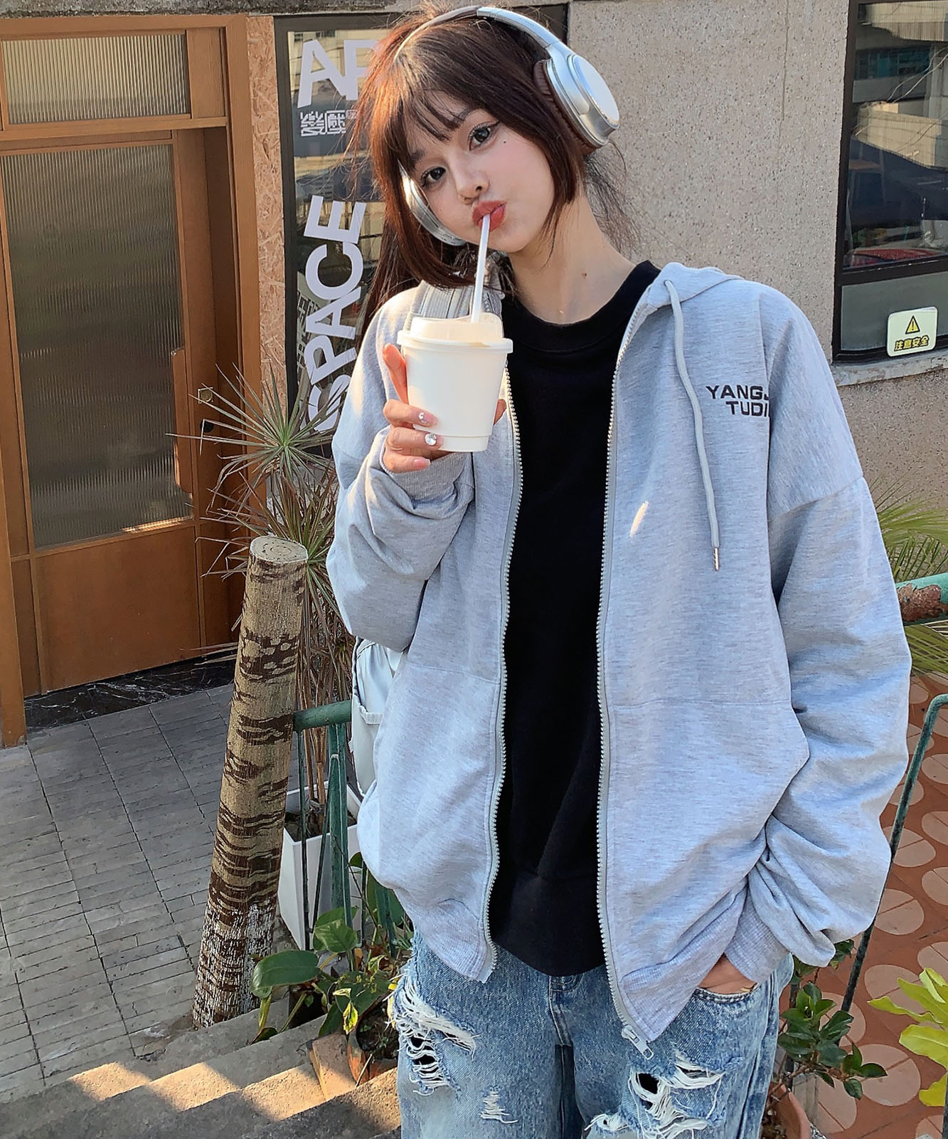 DEVICE select オーバーシルエット シンプルパーカー メンズ レディース