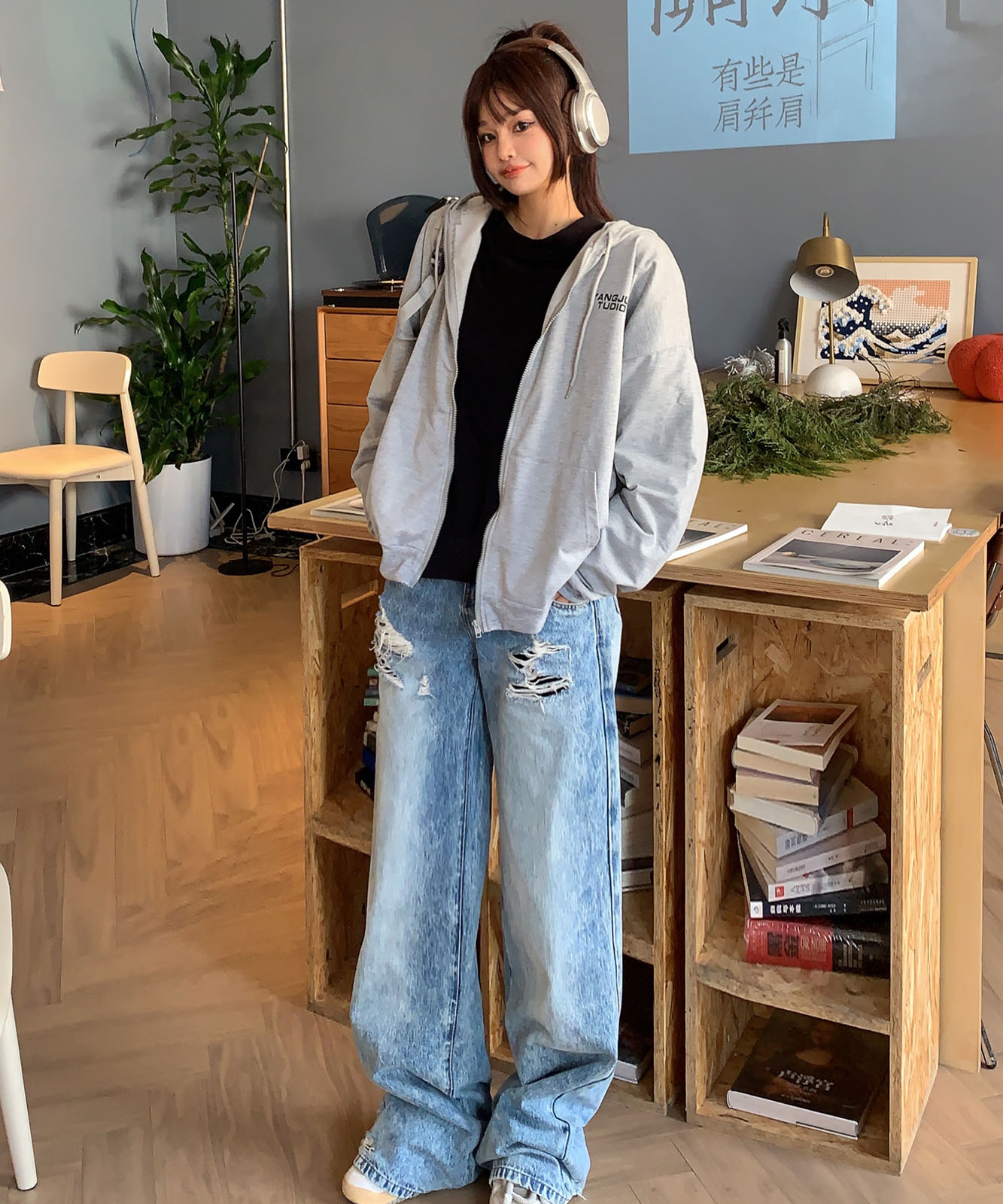 DEVICE select オーバーシルエット シンプルパーカー メンズ レディース