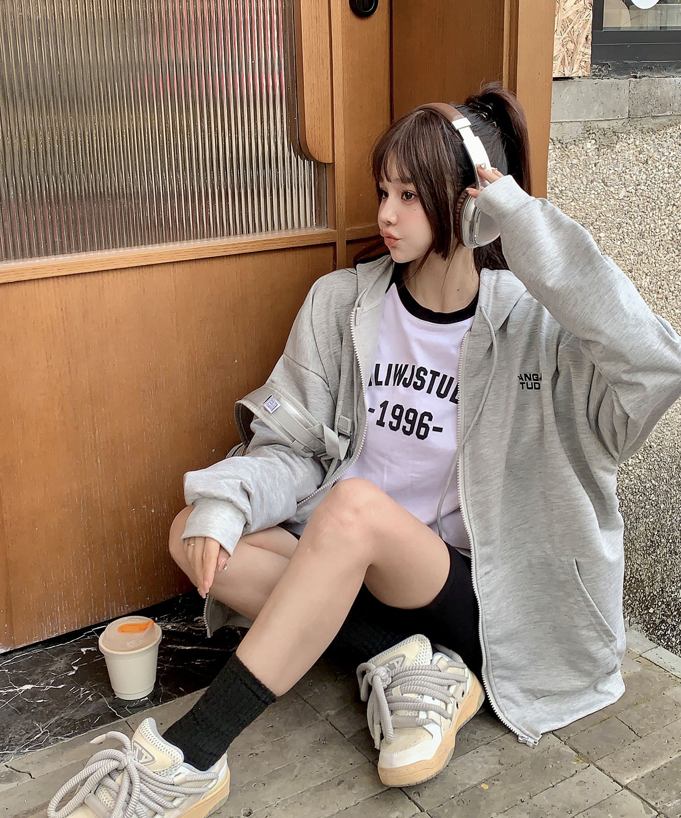 DEVICE select オーバーシルエット シンプルパーカー メンズ レディース