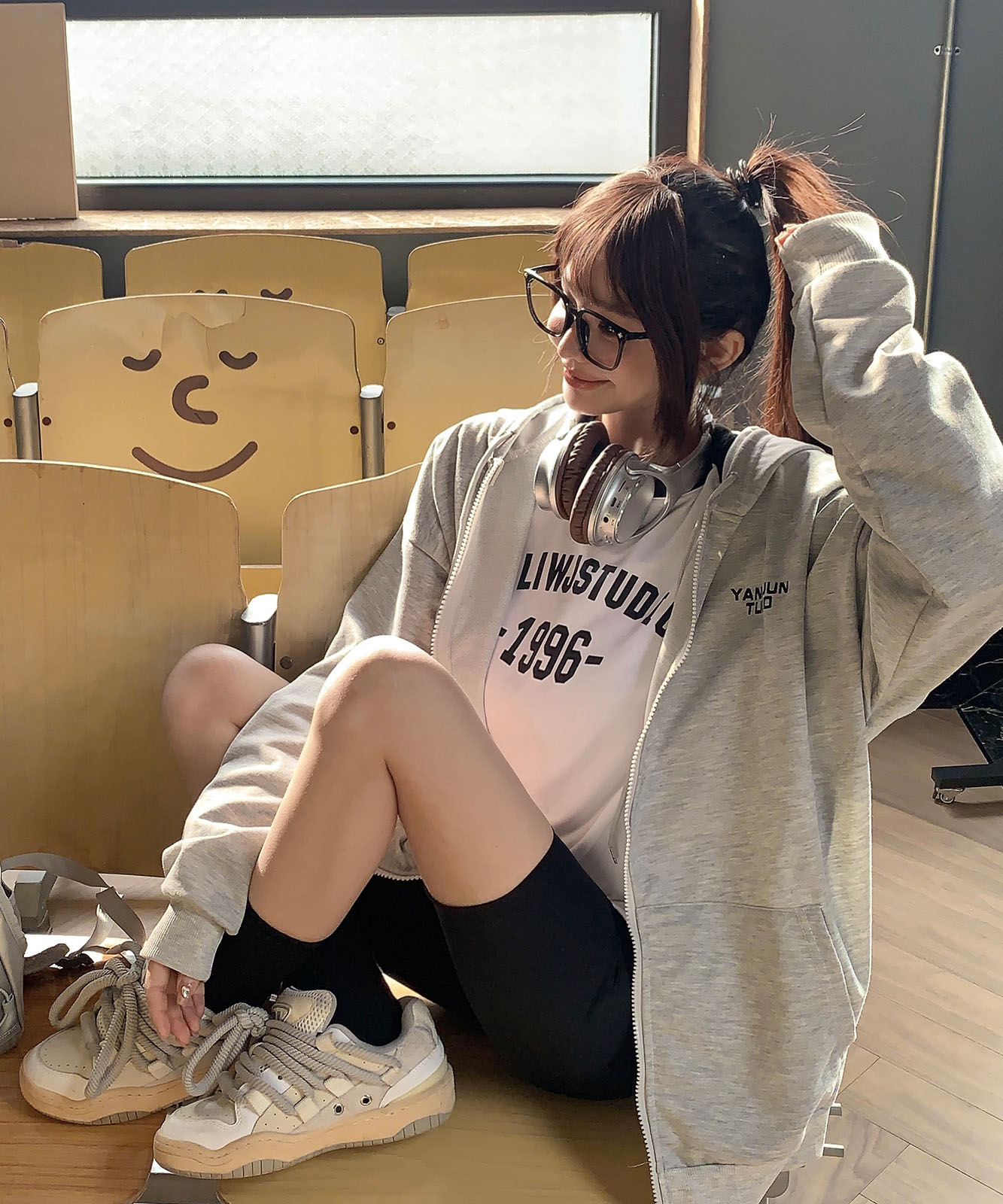 DEVICE select オーバーシルエット シンプルパーカー メンズ レディース