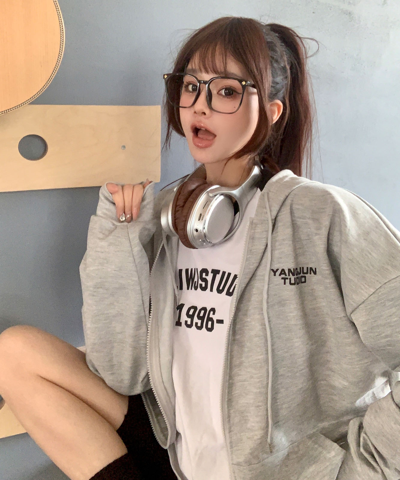 DEVICE select オーバーシルエット シンプルパーカー メンズ