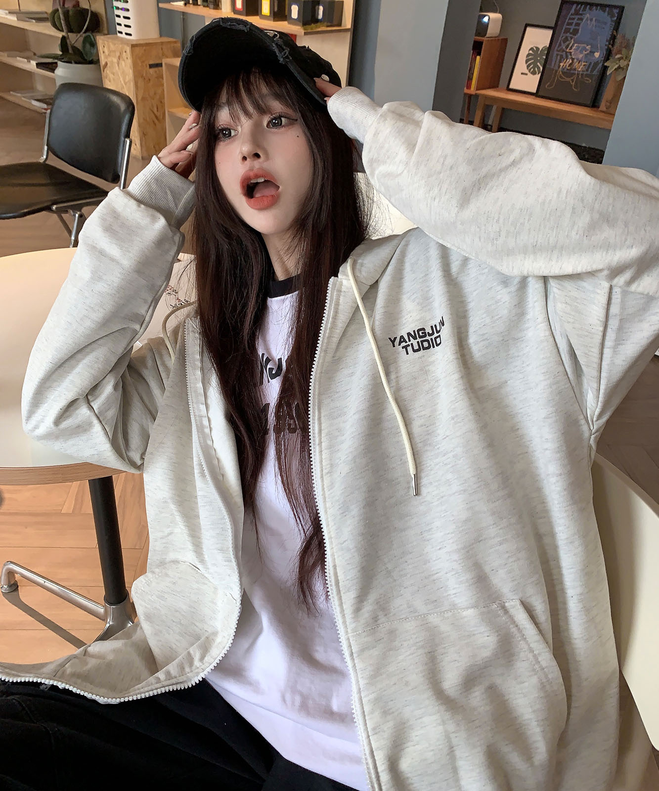 DEVICE select オーバーシルエット シンプルパーカー メンズ レディース