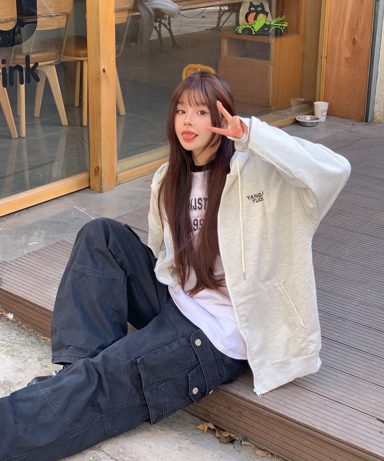 DEVICE select オーバーシルエット シンプルパーカー メンズ レディース