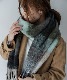 DEVICE select マルチカラー チェック ボリューム フリンジ ボリュームマフラー マフラー ストール メンズ レディース 秋服 冬服