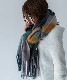 DEVICE select マルチカラー チェック ボリューム フリンジ ボリュームマフラー マフラー ストール メンズ レディース 秋服 冬服