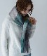 DEVICE select マルチカラー チェック ボリューム フリンジ ボリュームマフラー マフラー ストール メンズ レディース 秋服 冬服