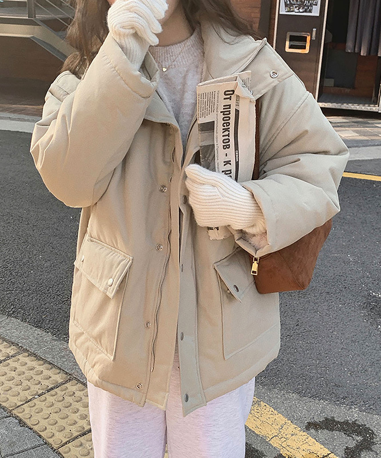 DEVICE select 【スマホ対応】 リブ ニット ホールタッチ シンプル 無地 手袋 メンズ レディース 秋服 冬服