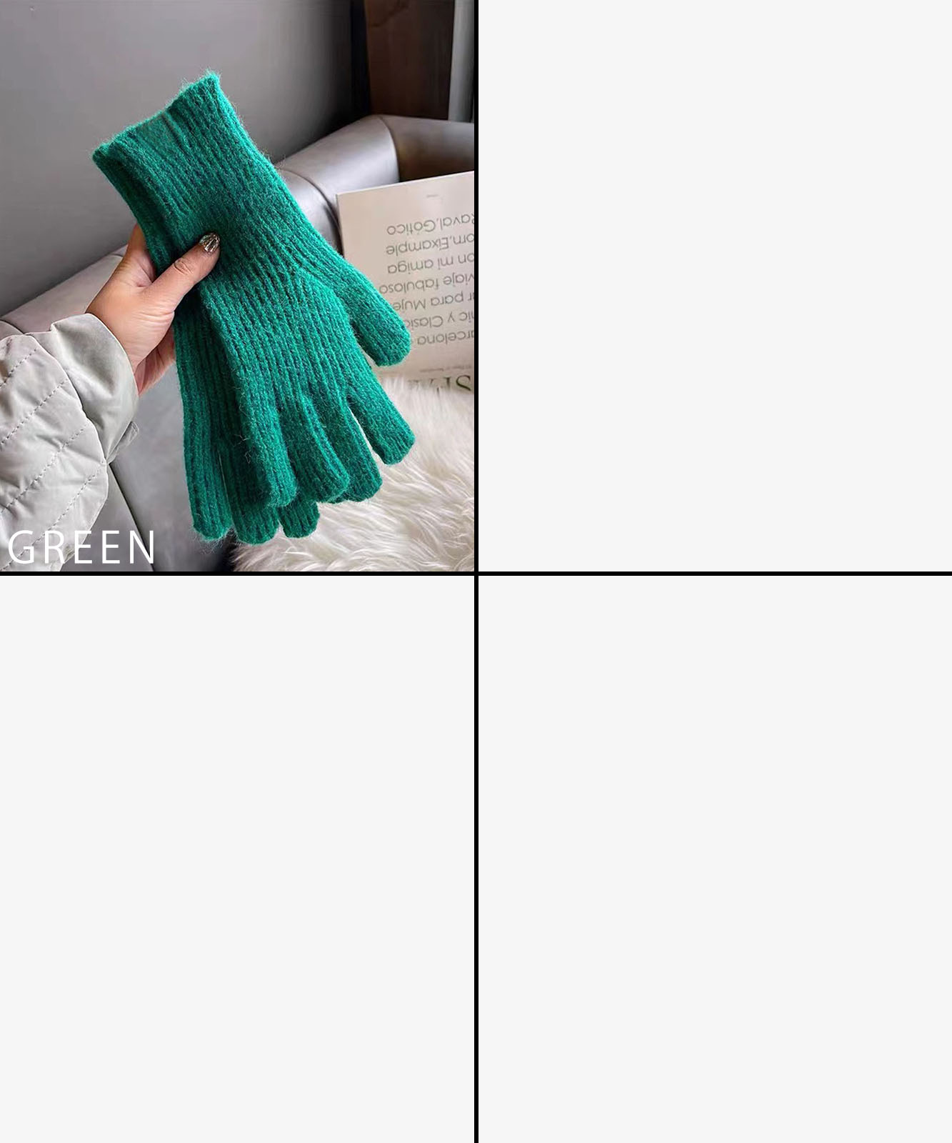 DEVICE select 【スマホ対応】 リブ ニット ホールタッチ シンプル 無地 手袋 メンズ レディース 秋服 冬服